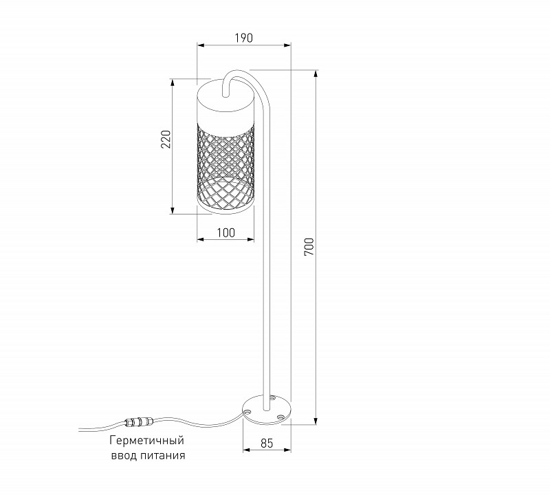 Наземный низкий светильник elektrostandard ombra 35179/s