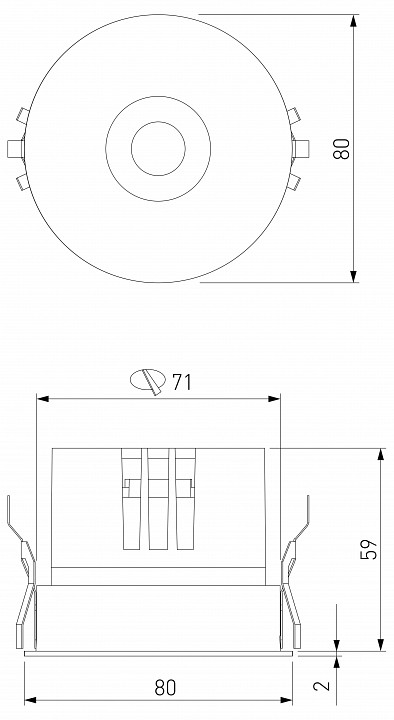 Встраиваемый светильник elektrostandard bliss a069409