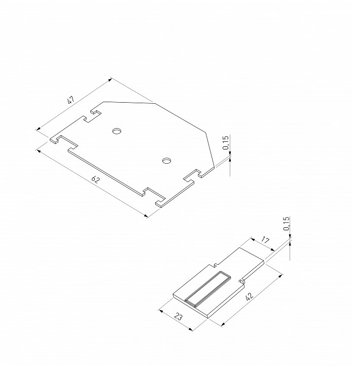 Заглушка для трека elektrostandard slim magnetic 85233/00