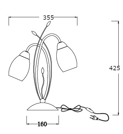 Настольная лампа декоративная escada bell 10161/t