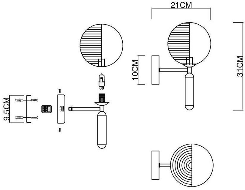 Бра evoluce aveiro sle1096-101-01