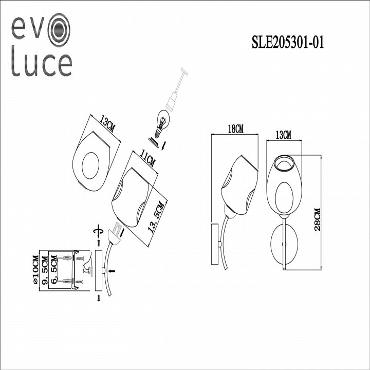 Бра evoluce besano sle205301-01