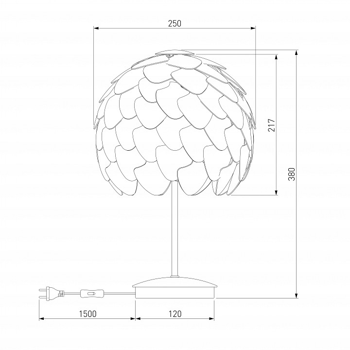 Настольная лампа декоративная bogate's cedro 01099/1