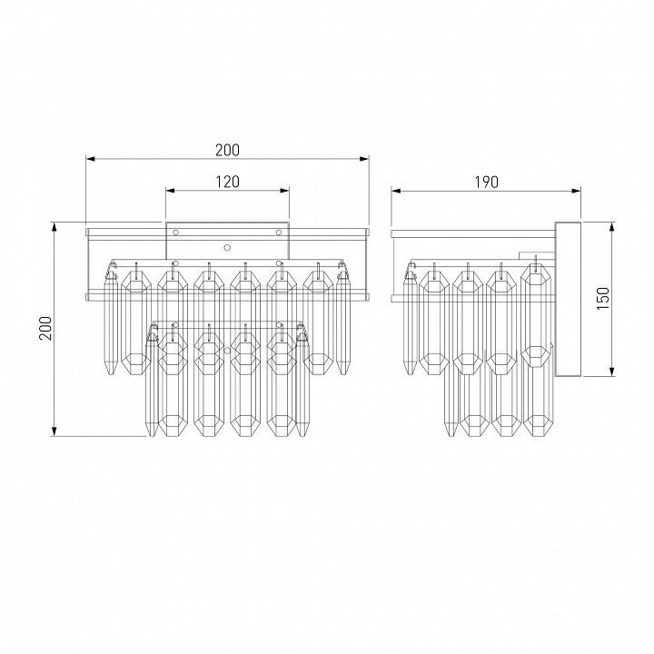 Накладной светильник bogate's pelle 329/2 strotskis
