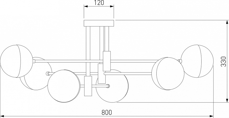 Потолочная люстра eurosvet nuvola 70129/6 латунь