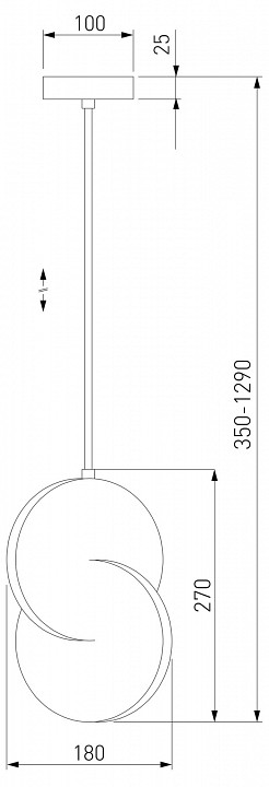 Подвесной светильник eurosvet lang 50225/1 led золото