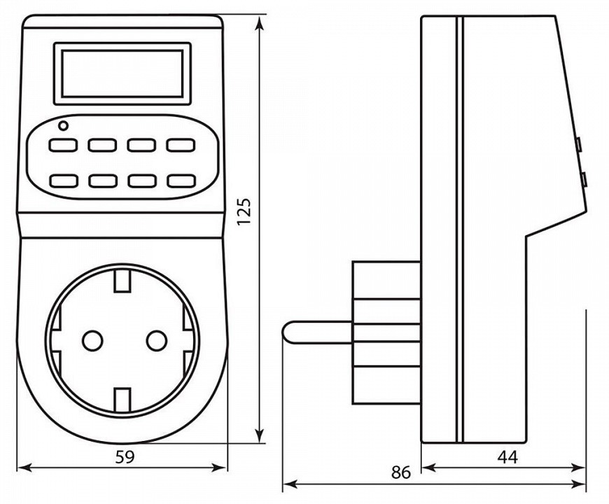 Розетка с таймером feron tm22 23205
