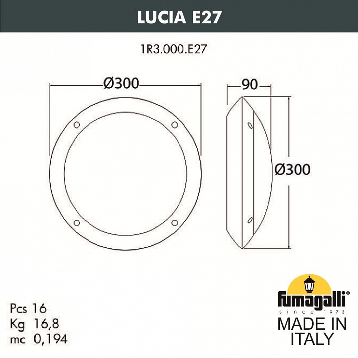 Накладной светильник fumagalli lucia 1r3.000.000.aye27cl1