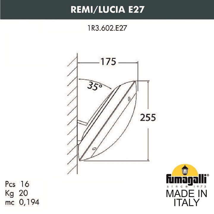 Накладной светильник fumagalli lucia 1r3.602.000.lye27