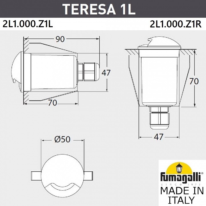 Встраиваемый светильник fumagalli teresa 2l1.000.000.lxz1l
