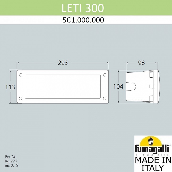 Встраиваемый светильник fumagalli leti 5c1.000.000.lyf1r
