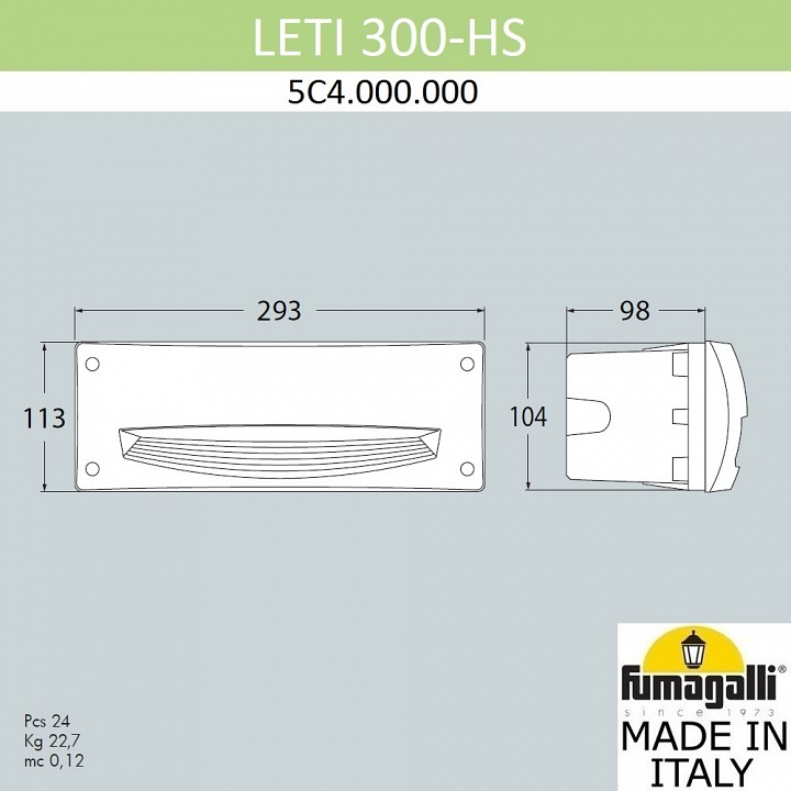 Встраиваемый светильник fumagalli leti 5c4.000.000.ayf1r