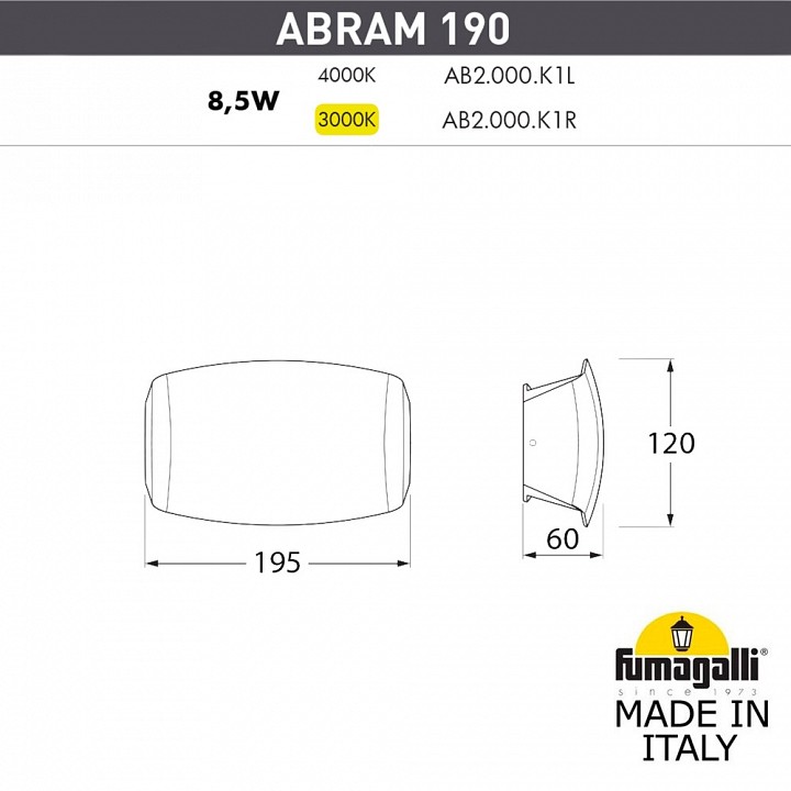 Накладной светильник fumagalli abram ab2.000.000.axk1l