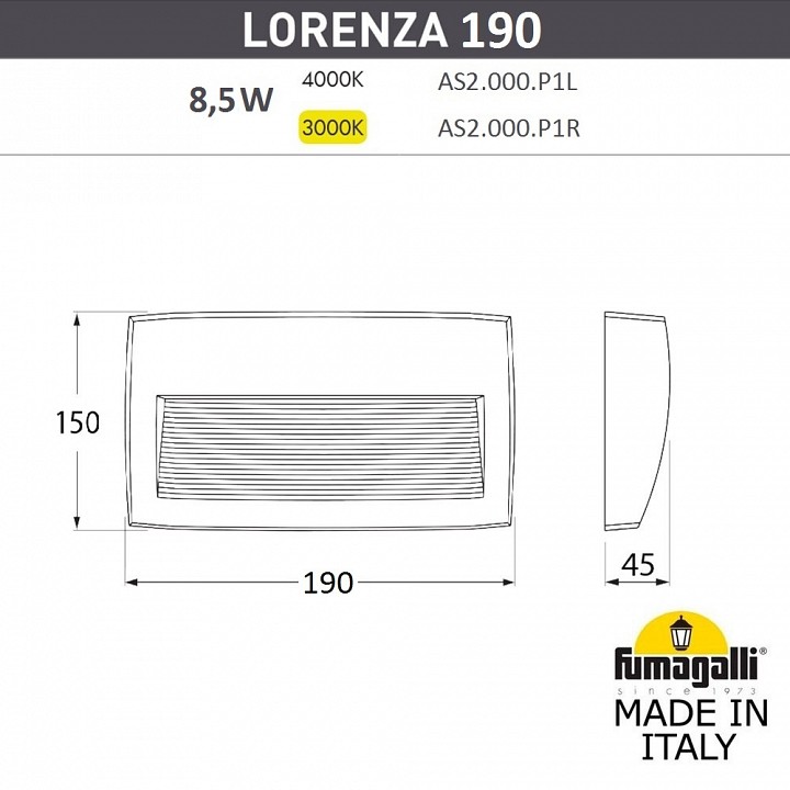 Накладной светильник fumagalli lorenza as2.000.000.axk1l