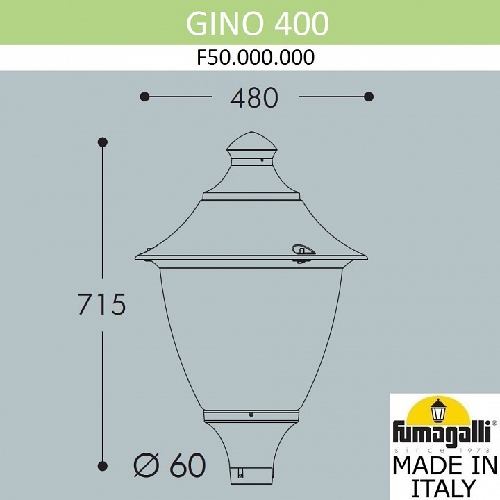 Плафон полимерный fumagalli gino f50.000.000.axe27