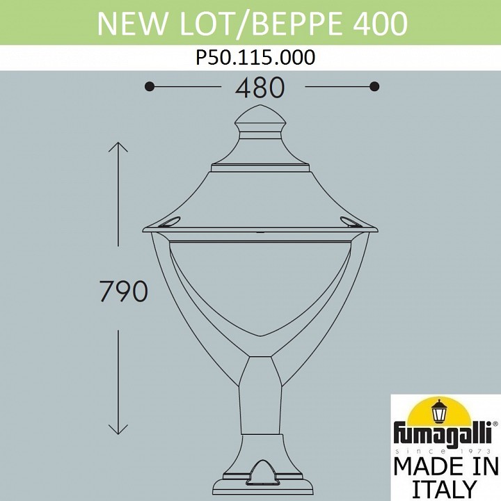 Наземный низкий светильник fumagalli beppe p50.115.000.lxh27