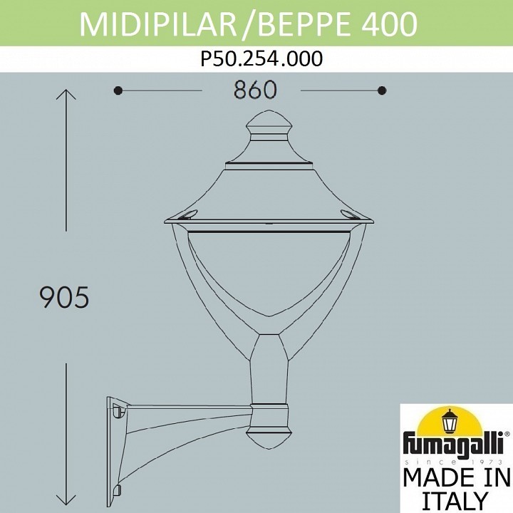 Светильник на штанге fumagalli beppe p50.254.000.axh27
