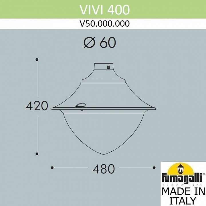 Плафон полимерный fumagalli vivi v50.000.000.lxd6l