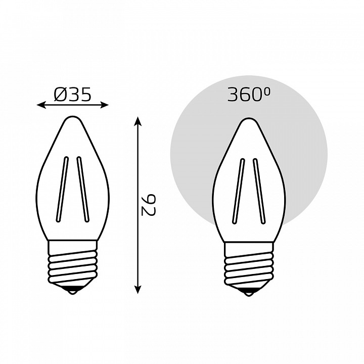 Лампа светодиодная gauss filament e27 7вт 2700k 103802107