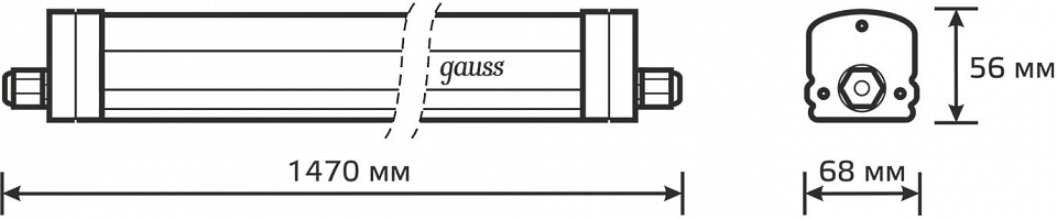 Накладной светильник gauss universal 843425345