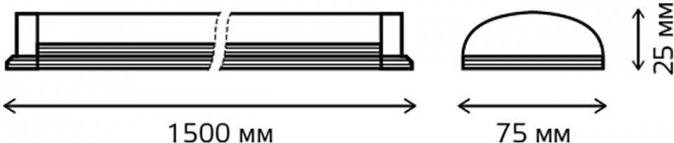 Накладной светильник gauss wlf-2 844426250