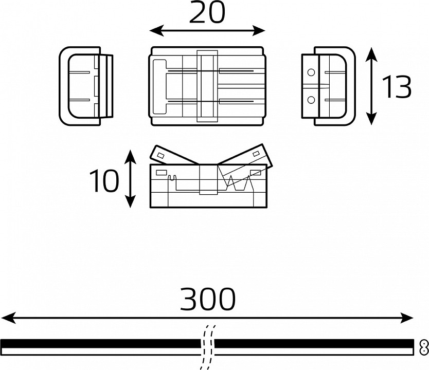 Соединитель лент гибкий gauss basic bt401