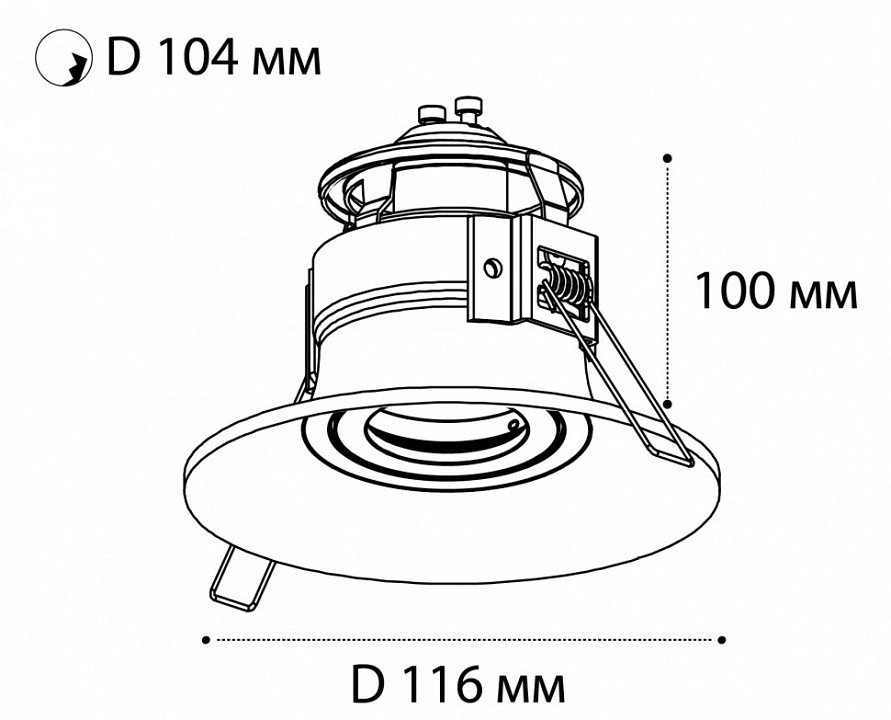 Встраиваемый светильник italline it07-7012 it07-7012 white