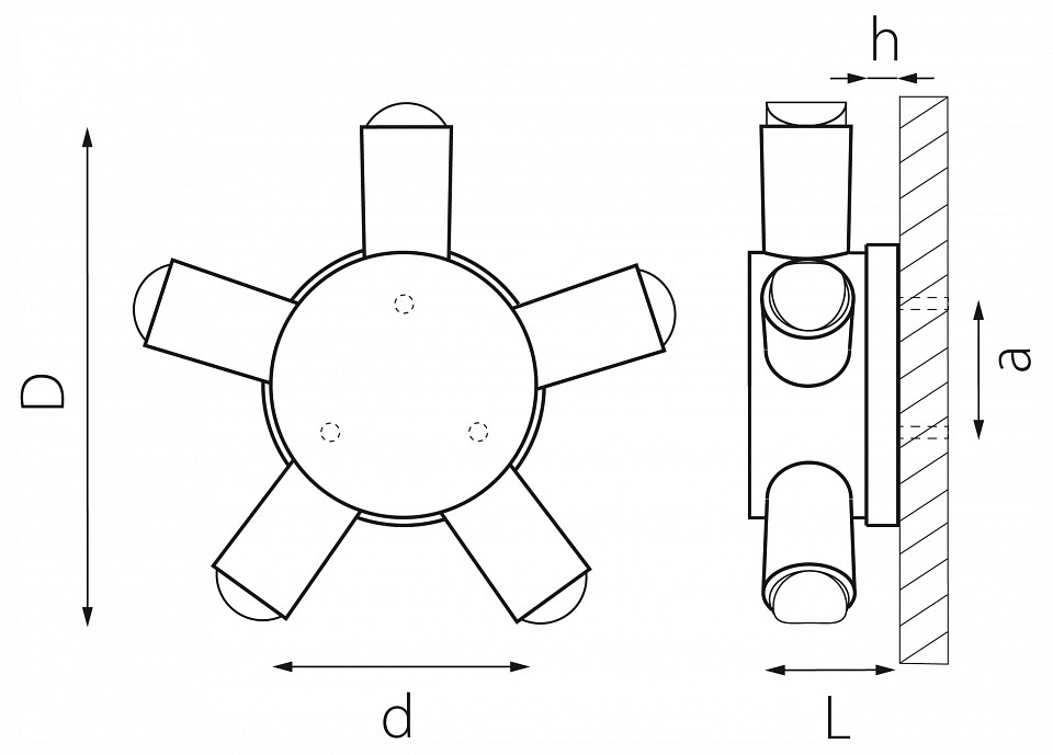 Накладной светильник lightstar dito 380653