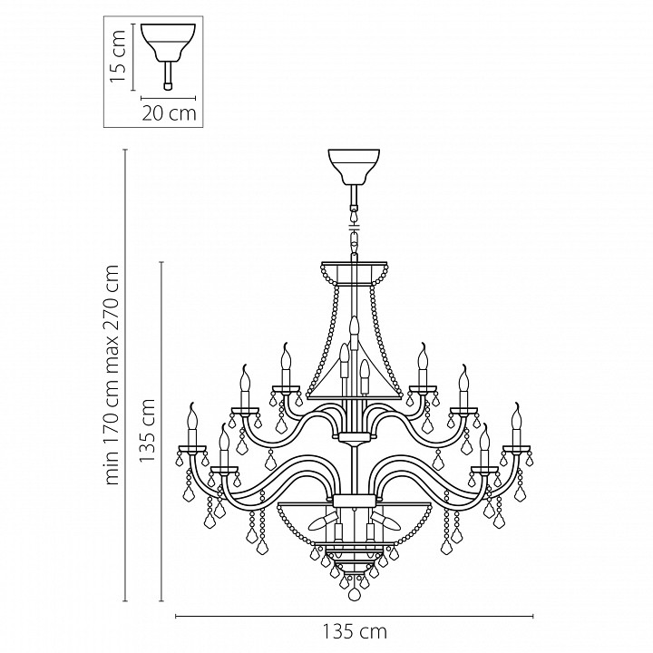 Подвесная люстра osgona classic 700514