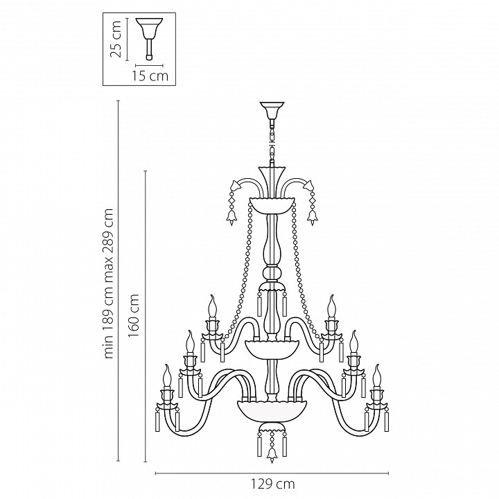 Подвесная люстра osgona campana 716364