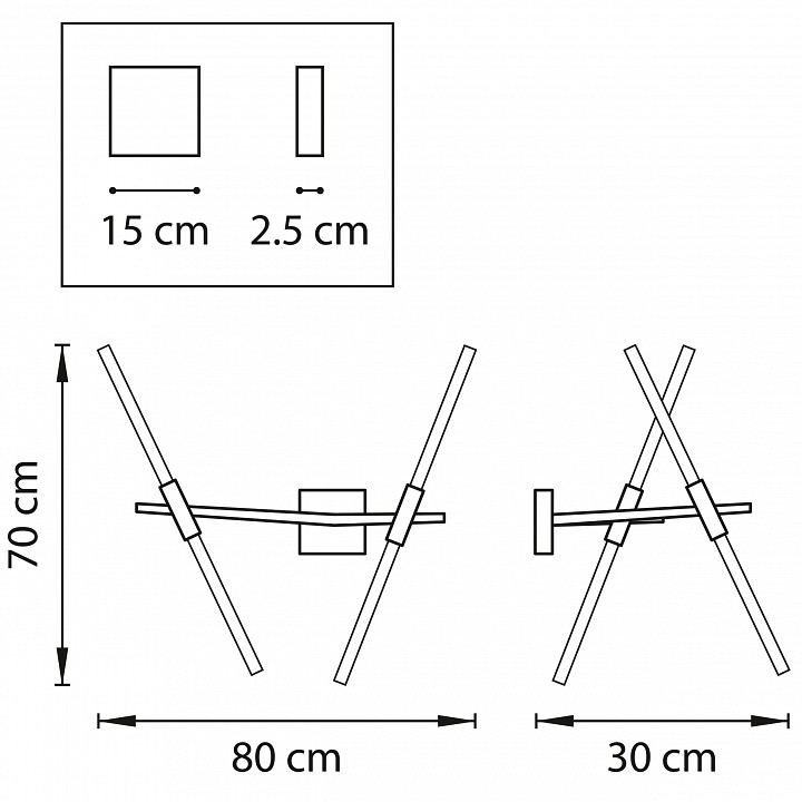 Бра lightstar struttura 742627