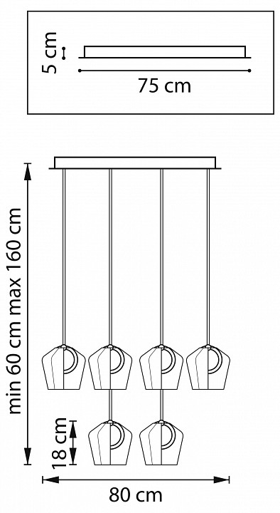 Подвесной светильник lightstar caramello 796329