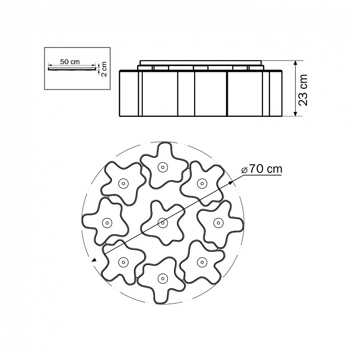 Потолочная люстра lightstar nubi 802090