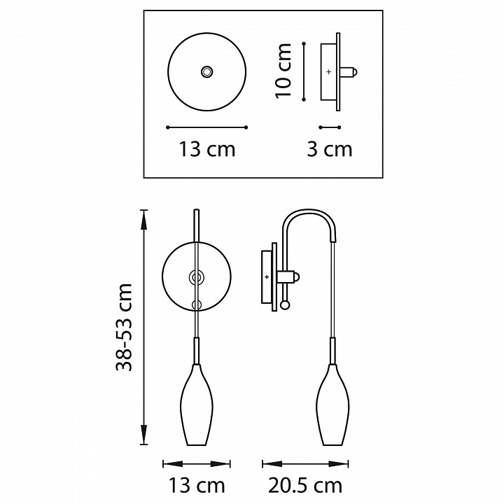 Бра lightstar pentola 803521