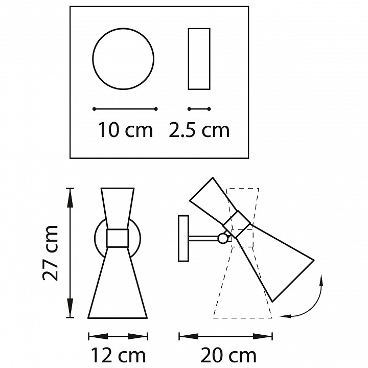 Бра lightstar dumo 816611