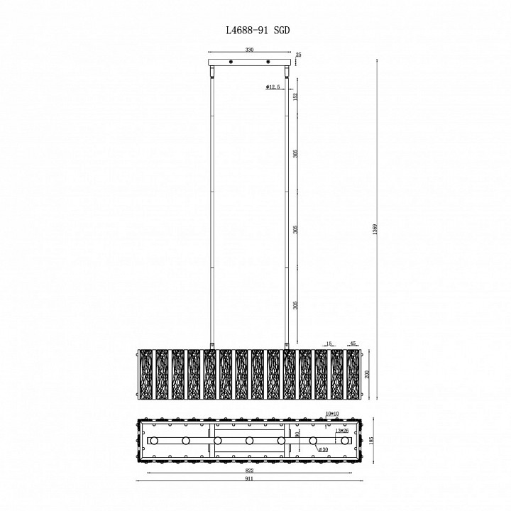Светильник на штанге ilamp panorama l4688-91 sgd