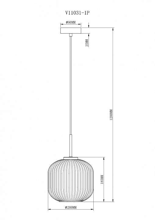 Подвесной светильник moderli ivory v11031-1p
