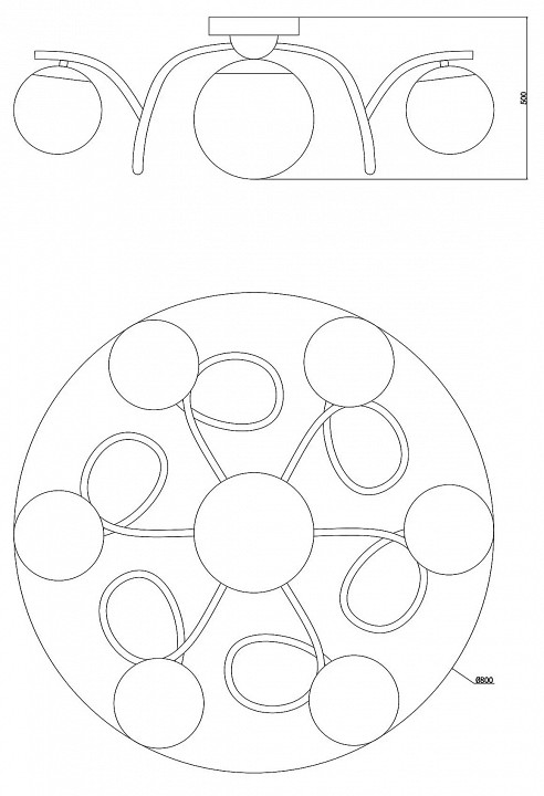 Потолочная люстра moderli circle v1150-5c