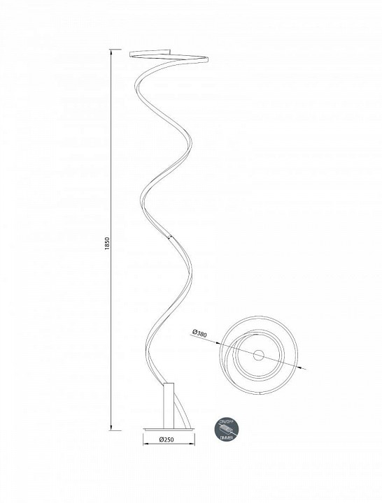 Торшер mantra helix 6102