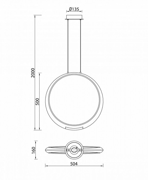 Подвесной светильник mantra ring 6170