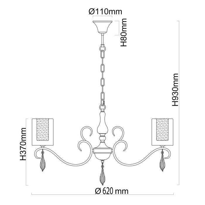 Подвесная люстра mw-light эллегия 8 303012505