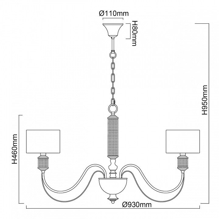 Подвесная люстра mw-light онтарио 5 692011308