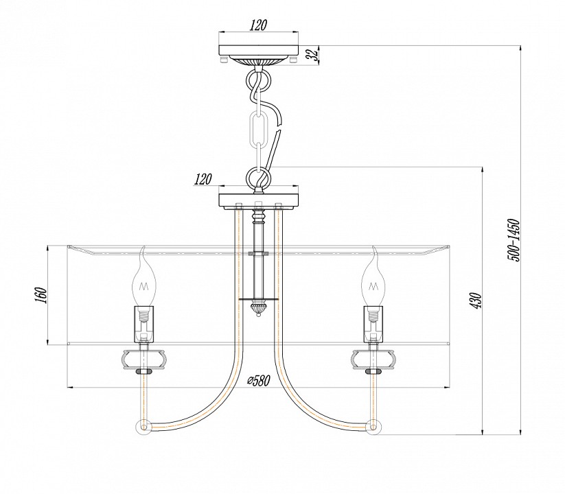 Подвесной светильник maytoni roma arm006pl-06g