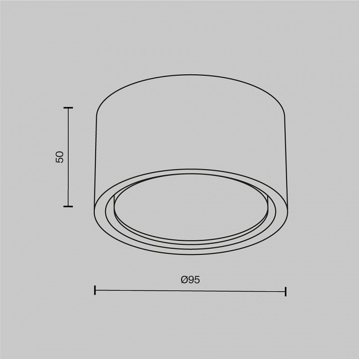 Накладной светильник maytoni conik gyps c001cl-gx53-w