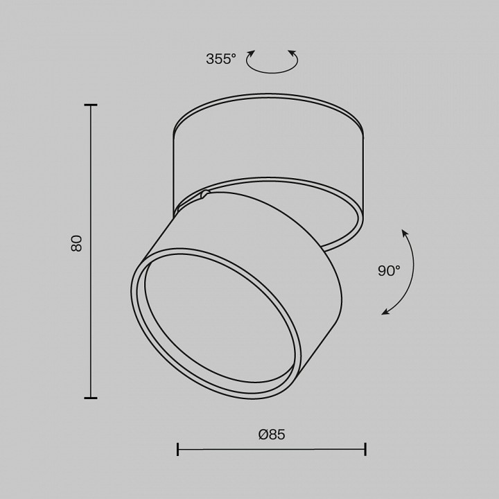 Накладной светильник maytoni onda c024cl-12w2.7k-w-1