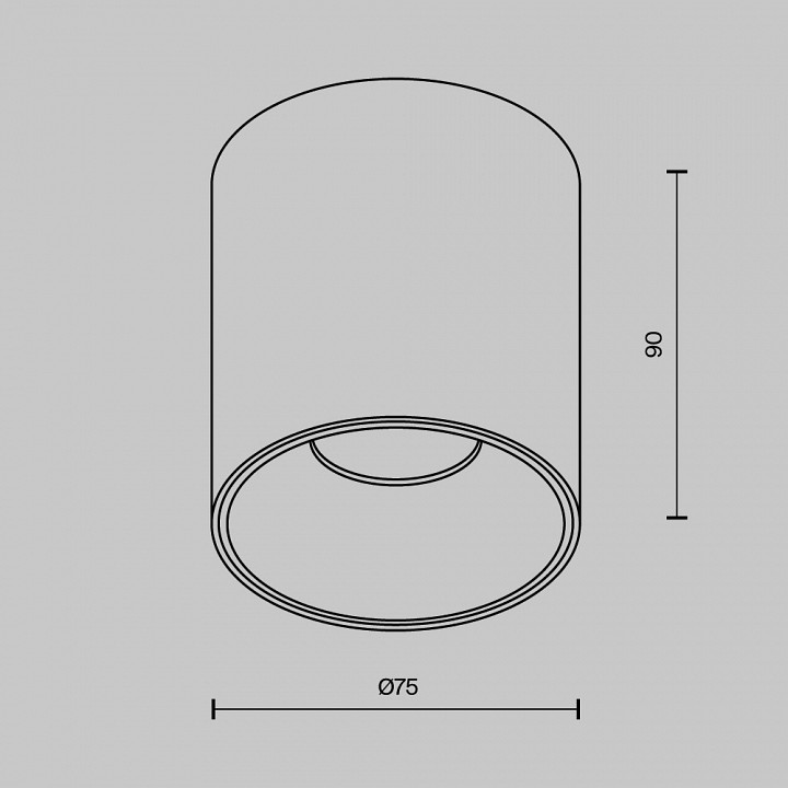 Накладной светильник maytoni alfa led c064cl-12w4k-rd-wb