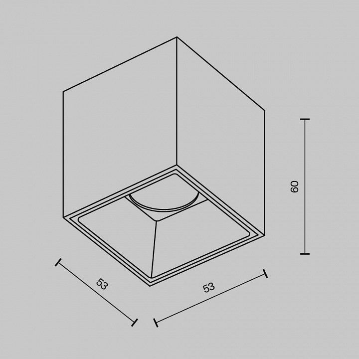 Накладной светильник maytoni alfa led c064cl-5w3k-sq-wb