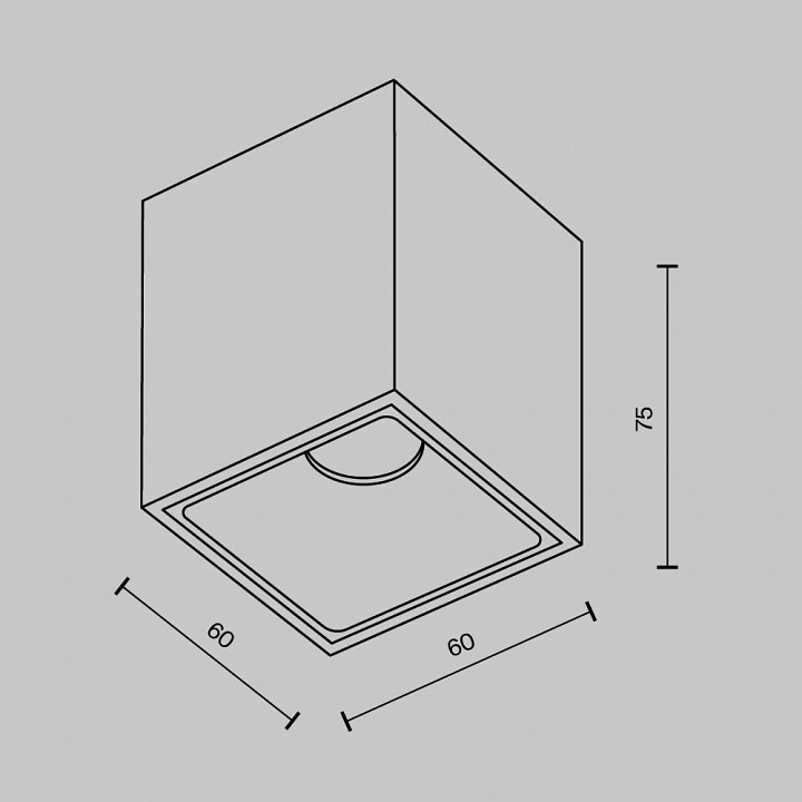 Накладной светильник maytoni alfa led c065cl-8w3k-sq-b