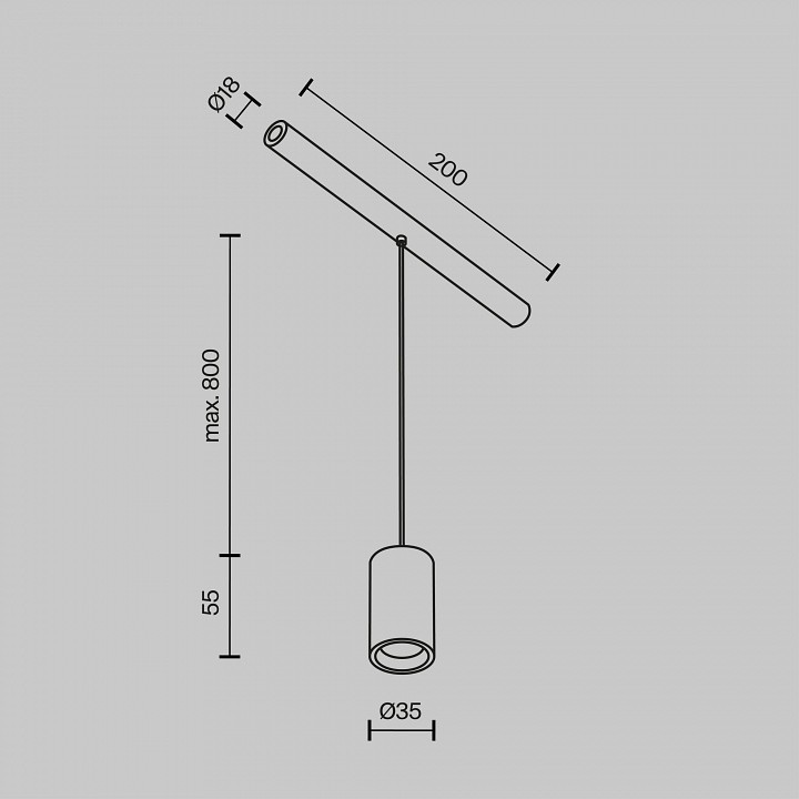 Модульный светильник maytoni focus led c105pl-3w3-6k-bs