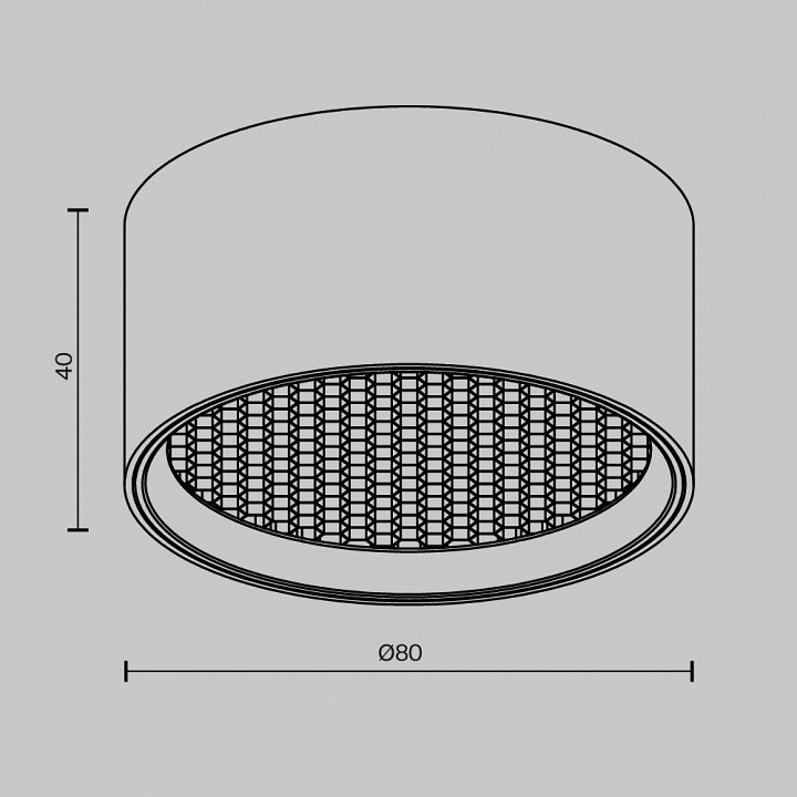 Накладной светильник maytoni glare c122cl-l7-4k-w